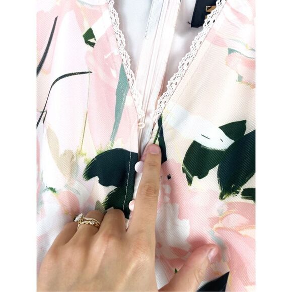 NWT Alexia Admor Gianna V Neck Maxi Size 6 in‎ Blush Painted - Picture 5 of 14